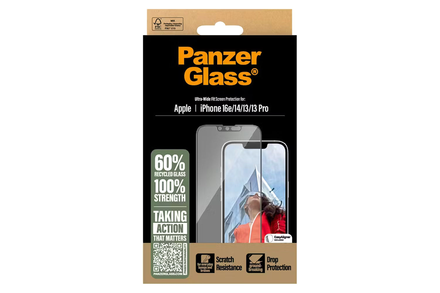 PanzerGlass iPhone 16E/14/13/13 Pro Ultra-Wide Fit Screen Protector-3