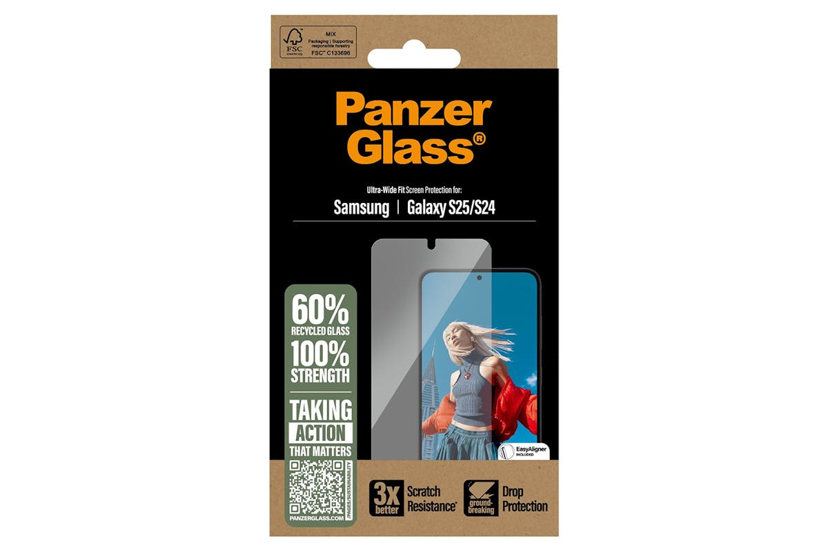 PanzerGlass Ultra-Wide Fit Screen Protector for Samsung Galaxy S25-3