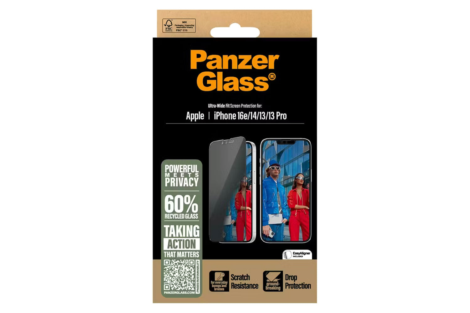 PanzerGlass iPhone 16E/14/13/13 Pro Ultra-Wide Fit Privacy Screen Protector-3