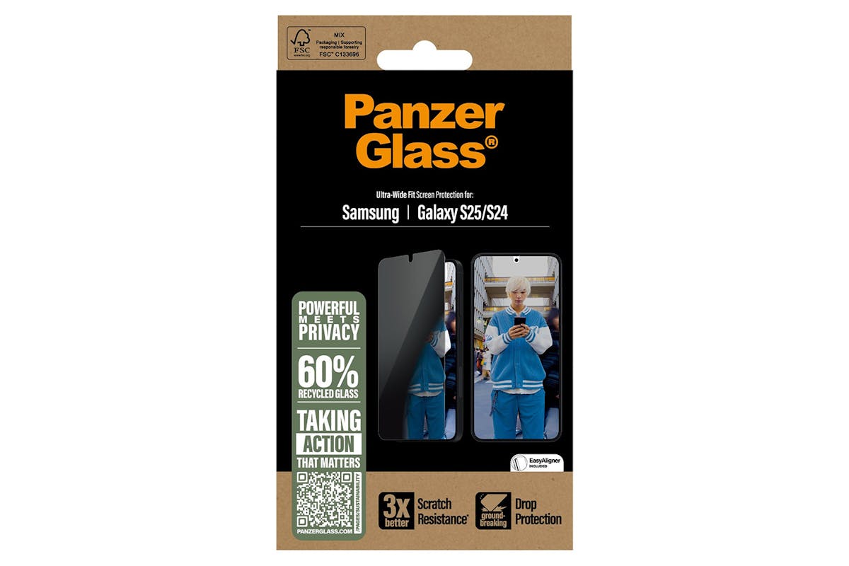 PanzerGlass Ultra-Wide Fit Privacy Screen Protector for Samsung Galaxy S25-3