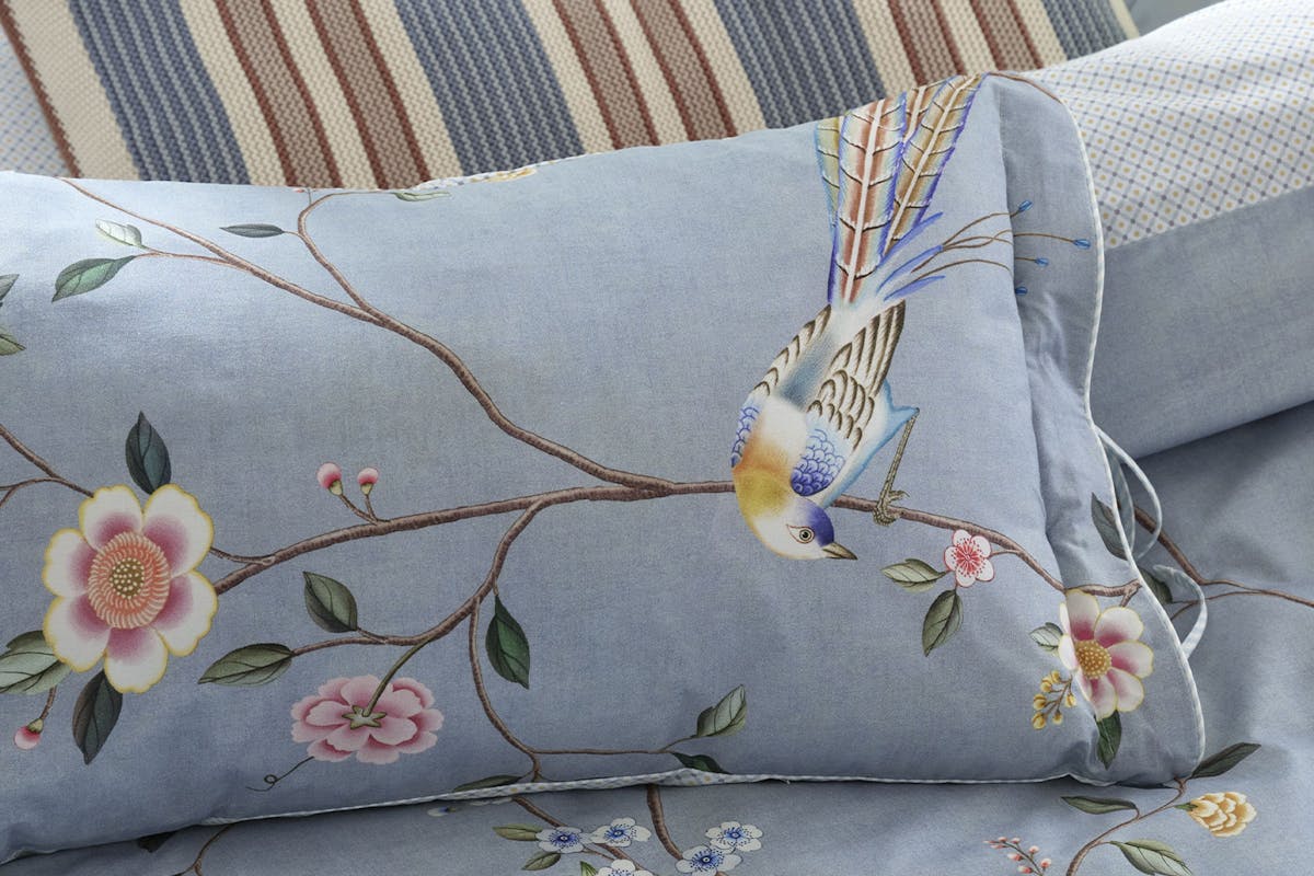 Pip Studio | Bamboo Blossom Cushion | Blue | 35 x 60 cm-2