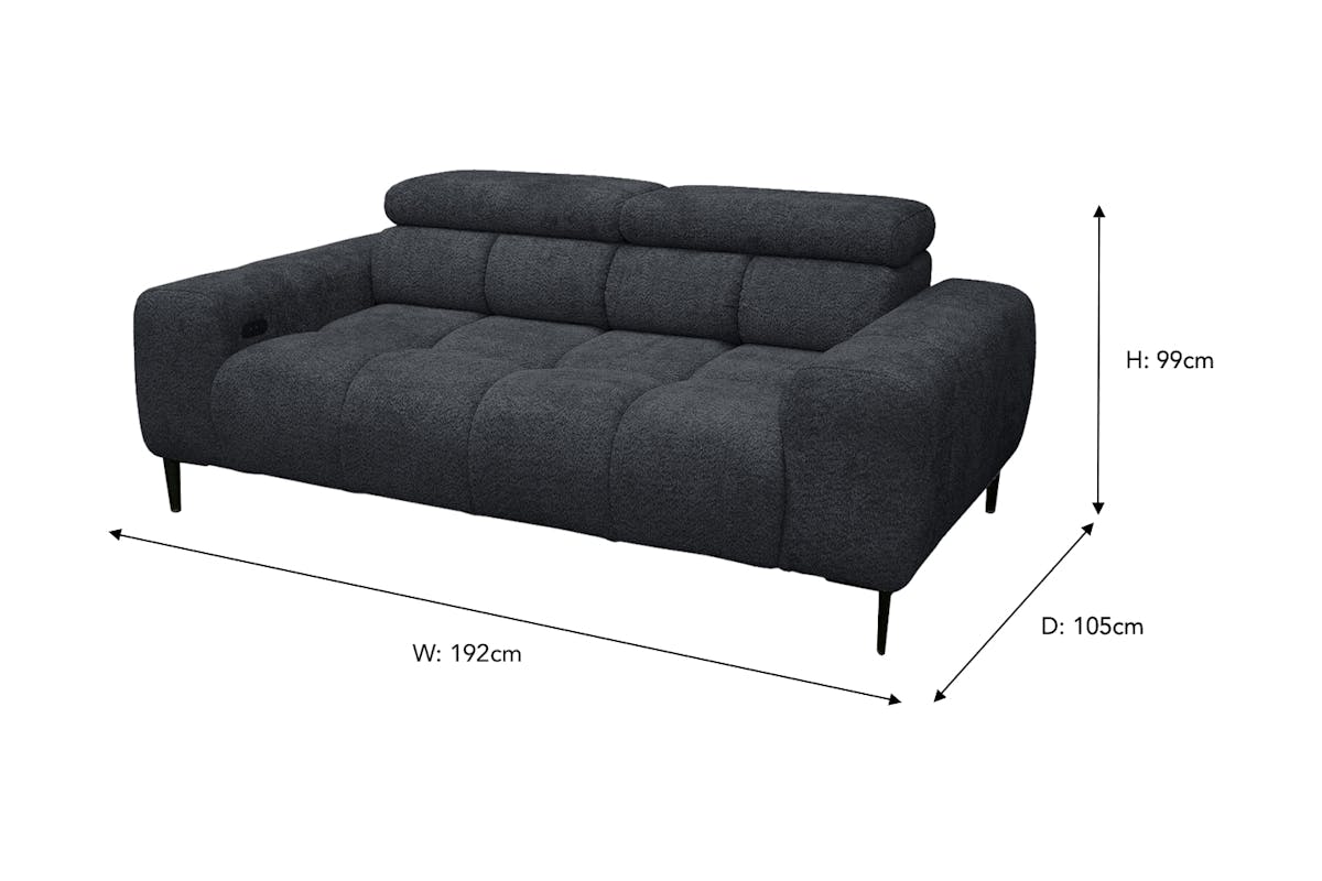 Cassie 2 Seater Sofa | Power Slider | Fabric-2