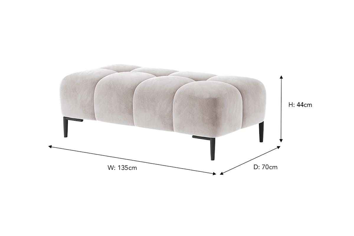 Cassie XL Footstool | Fabric | Cream-2