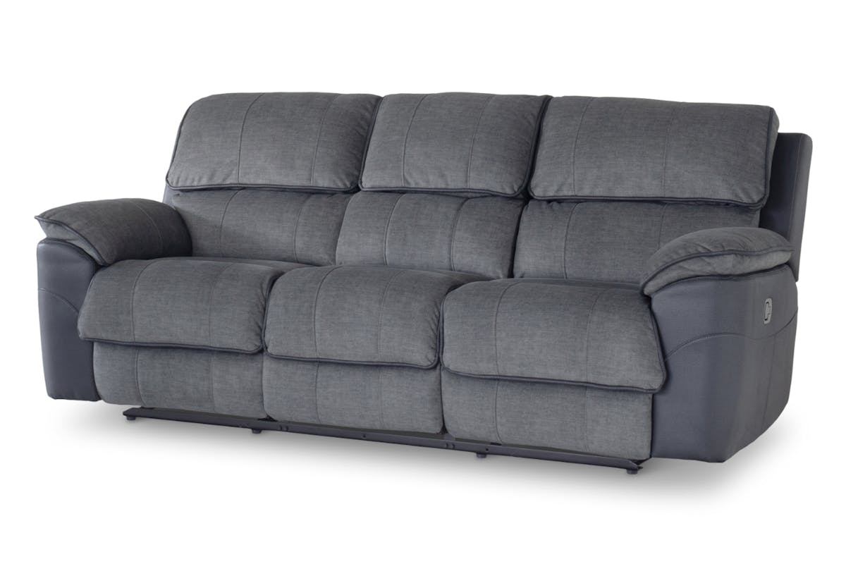 Potts 3 Seater Sofa | Manual Recliner | Grey-4