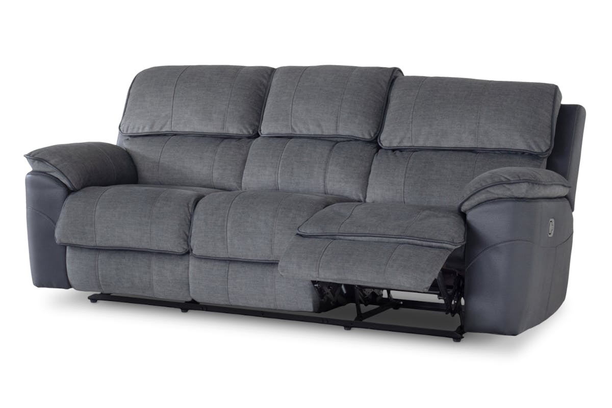 Potts 3 Seater Sofa | Manual Recliner | Grey-5