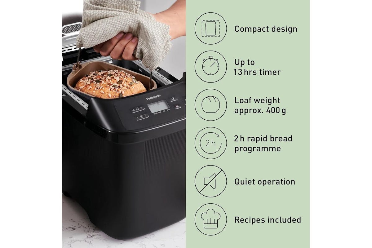 Panasonic Automatic Mini Breadmaker| Black | SD-PN100-4