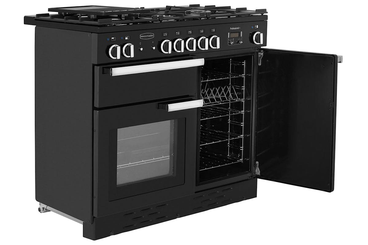 Rangemaster Professional Plus 100cm Dual Fuel Range Cooker | PROP100DFFGB/C | Black-6