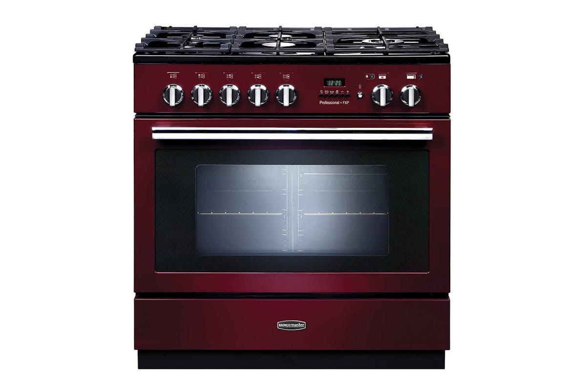 Rangemaster Pro Plus FXP 90cm Dual Fuel Range Cooker | PROP90FXPDFFCYC | Cranberry