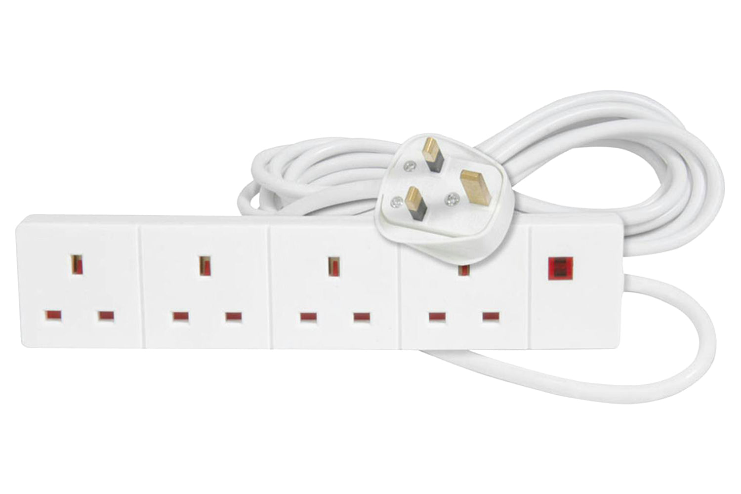 Value Range 4 Way 2m Extension Lead