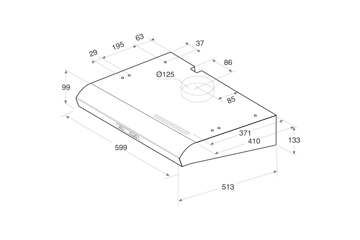 Hotpoint 60cm Integrated Cooker Hood | PSLMO65FLSX-6