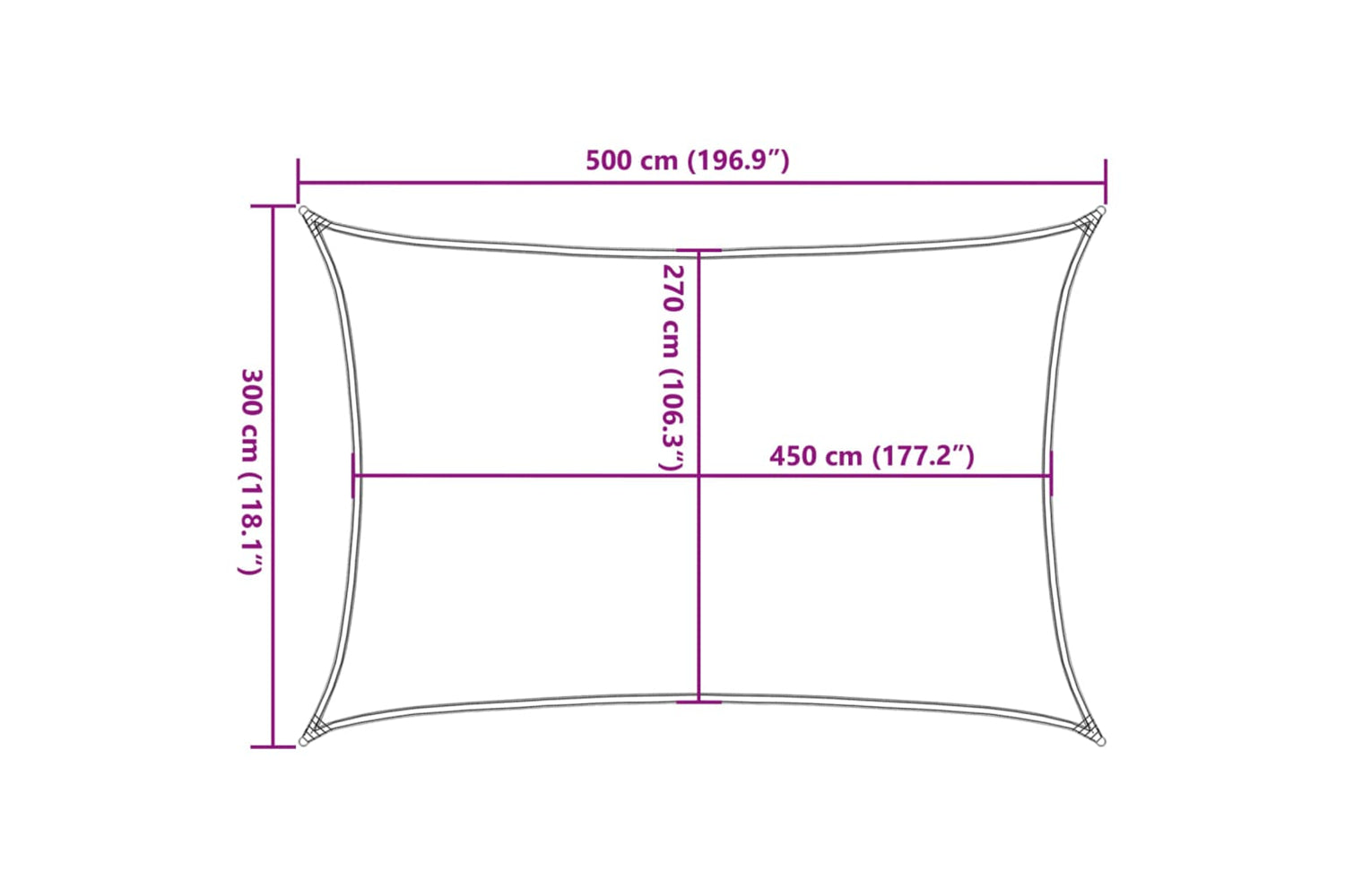 vidaXL 311239 Sunshade Sail 160 G/mÂ² White 3x5 M Hdpe-9