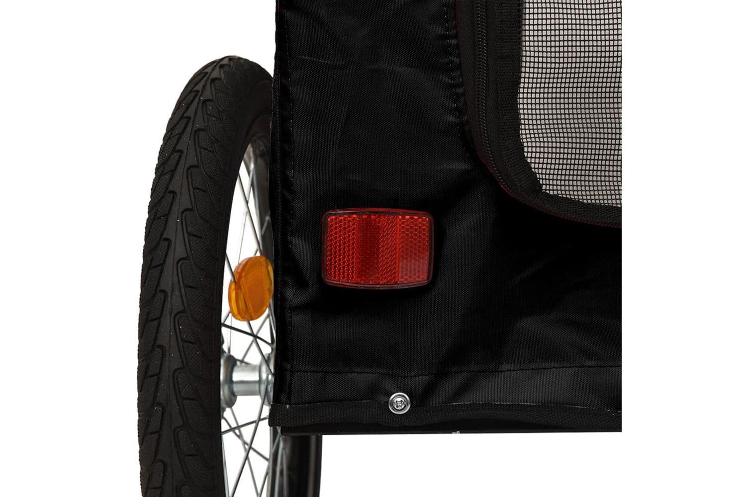 Vidaxl 93835 Pet Bike Trailer Black Oxford Fabric And Iron-9