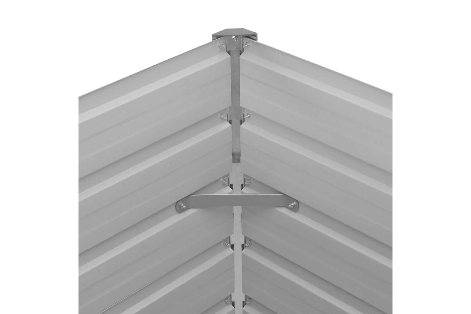 Vidaxl Raised Garden Bed 100x100x77 Cm Galvanised Steel Grey-9