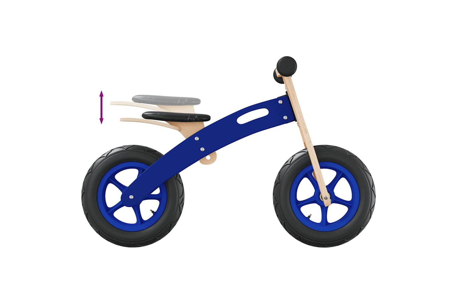 Vidaxl Balance Bike For Children With Air Tyres Blue-9