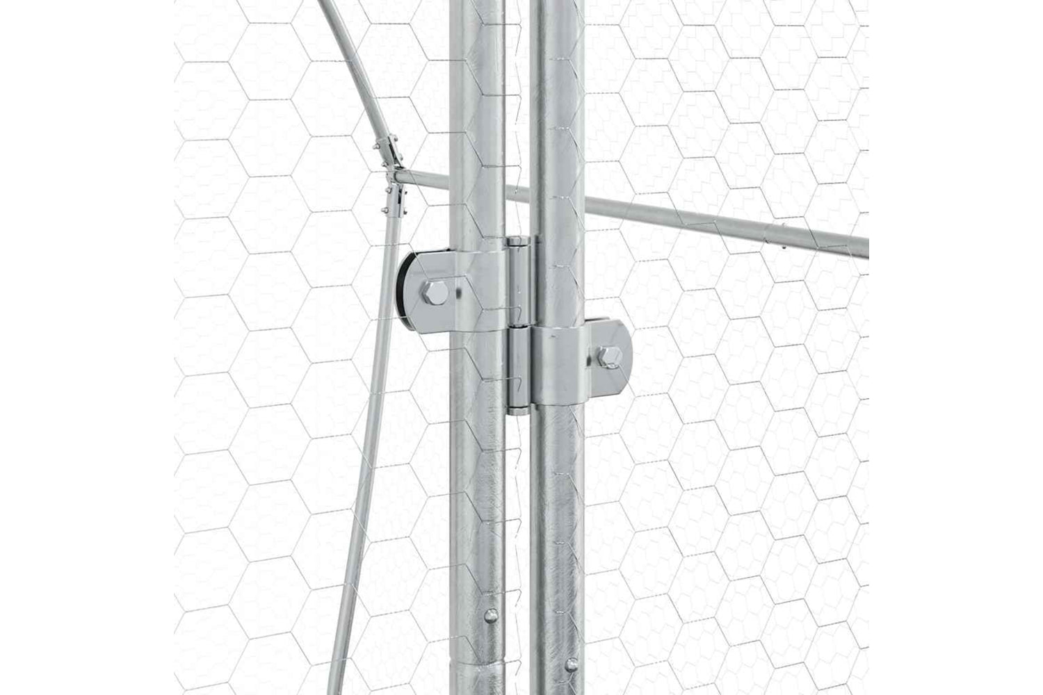 Vidaxl Chicken Cage Silver 200x105x182 Cm Galvanised Steel-9