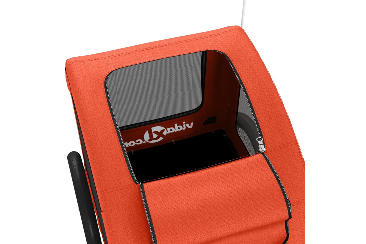 Vidaxl 93963 Pet Bike Trailer Orange Oxford Fabric And Iron-9