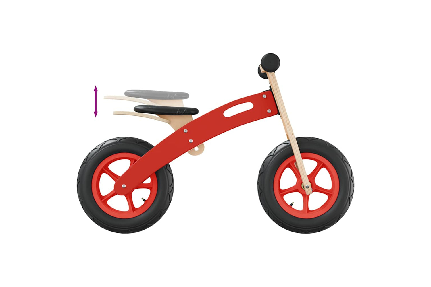Vidaxl Balance Bike For Children With Air Tyres Red-9
