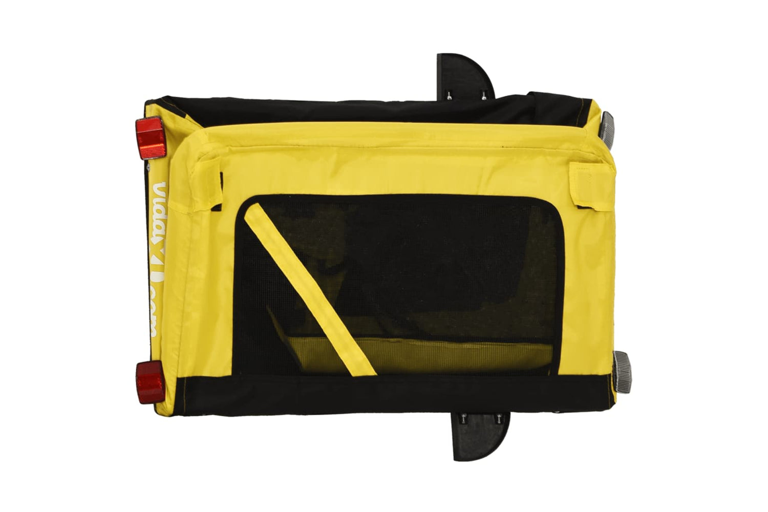 Vidaxl 93917 Pet Bike Trailer Yellow And Black Oxford Fabric&iron-9