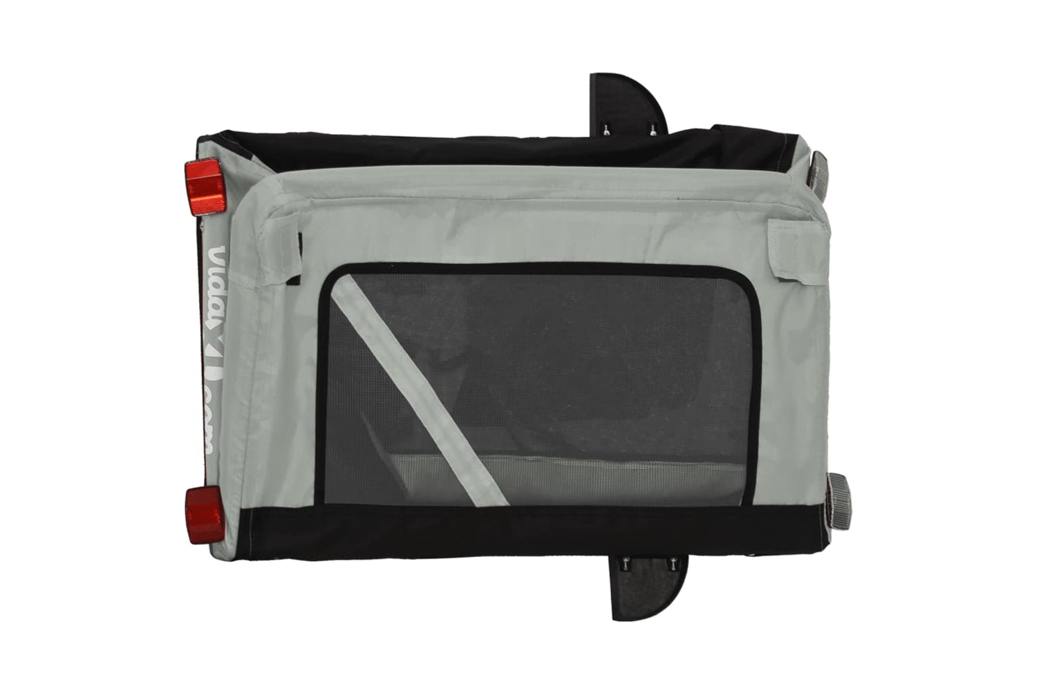 Vidaxl 93923 Pet Bike Trailer Grey And Black Oxford Fabric&iron-9