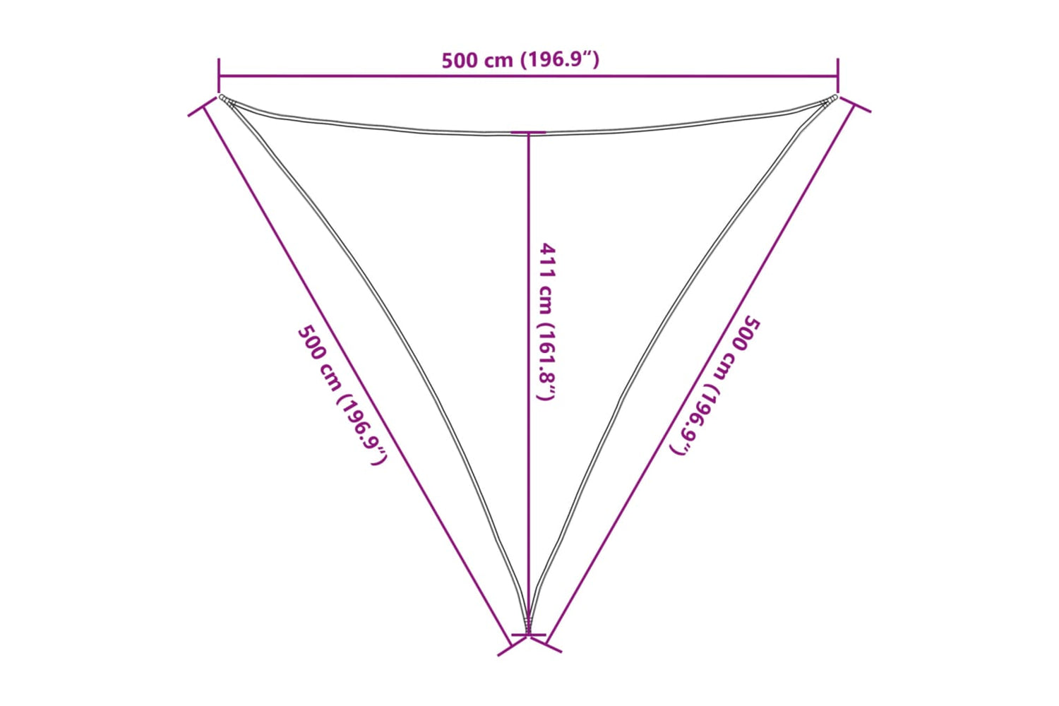 vidaXL 311812 Sunshade Sail 160 G/mÂ² Brown 5x5x5 M Hdpe-9