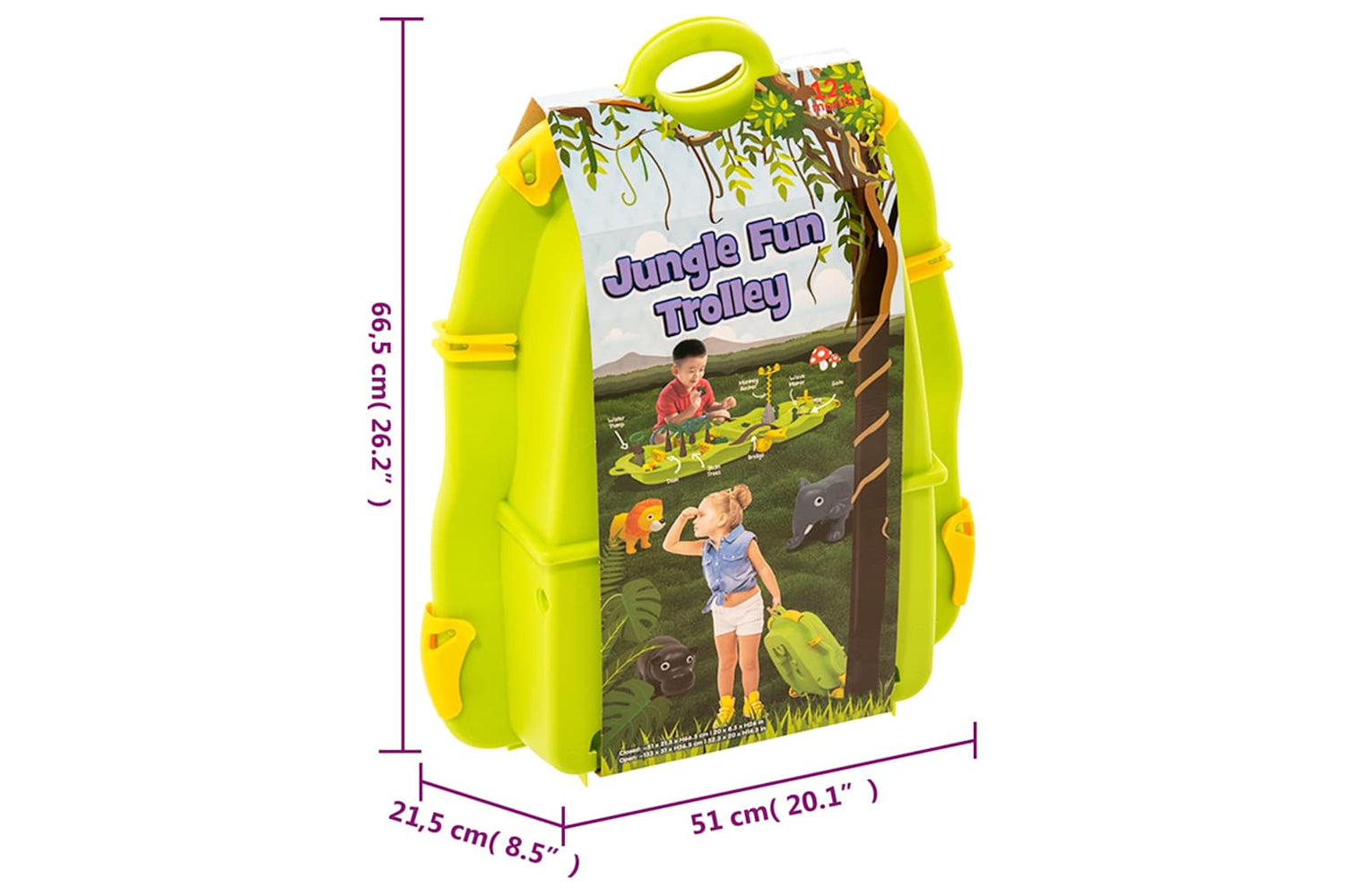 Vidaxl Water Fun Trolley Jungle 51x21.5x66.5 Cm Polypropylene-10