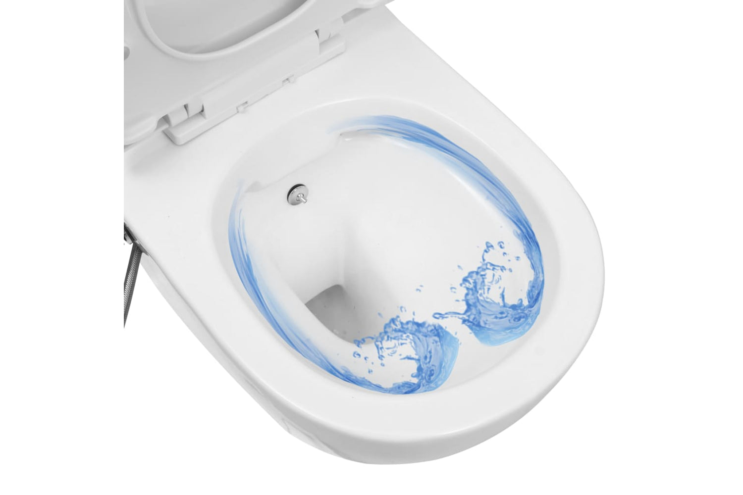 Vidaxl 145781 Wall Hung Rimless Toilet With Bidet Function Ceramic White-9