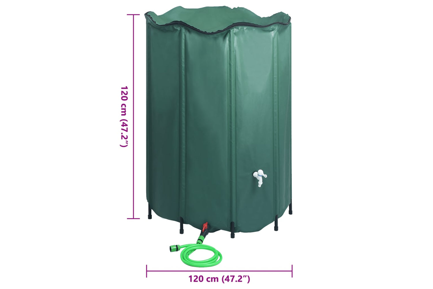 Vidaxl 48609 Collapsible Rain Water Tank With Spigot 1350 L-9