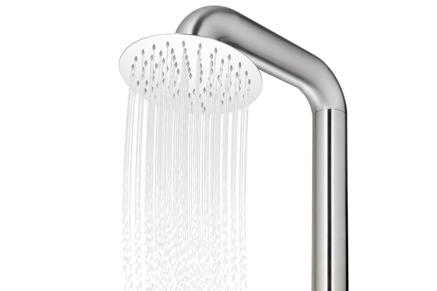 vidaXL 3070789 Garden Shower With Brown Base 230cm Stainless Steel-10