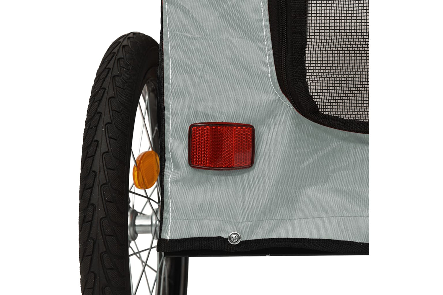 Vidaxl 93832 Pet Bike Trailer Black And Grey Oxford Fabric And Iron-9