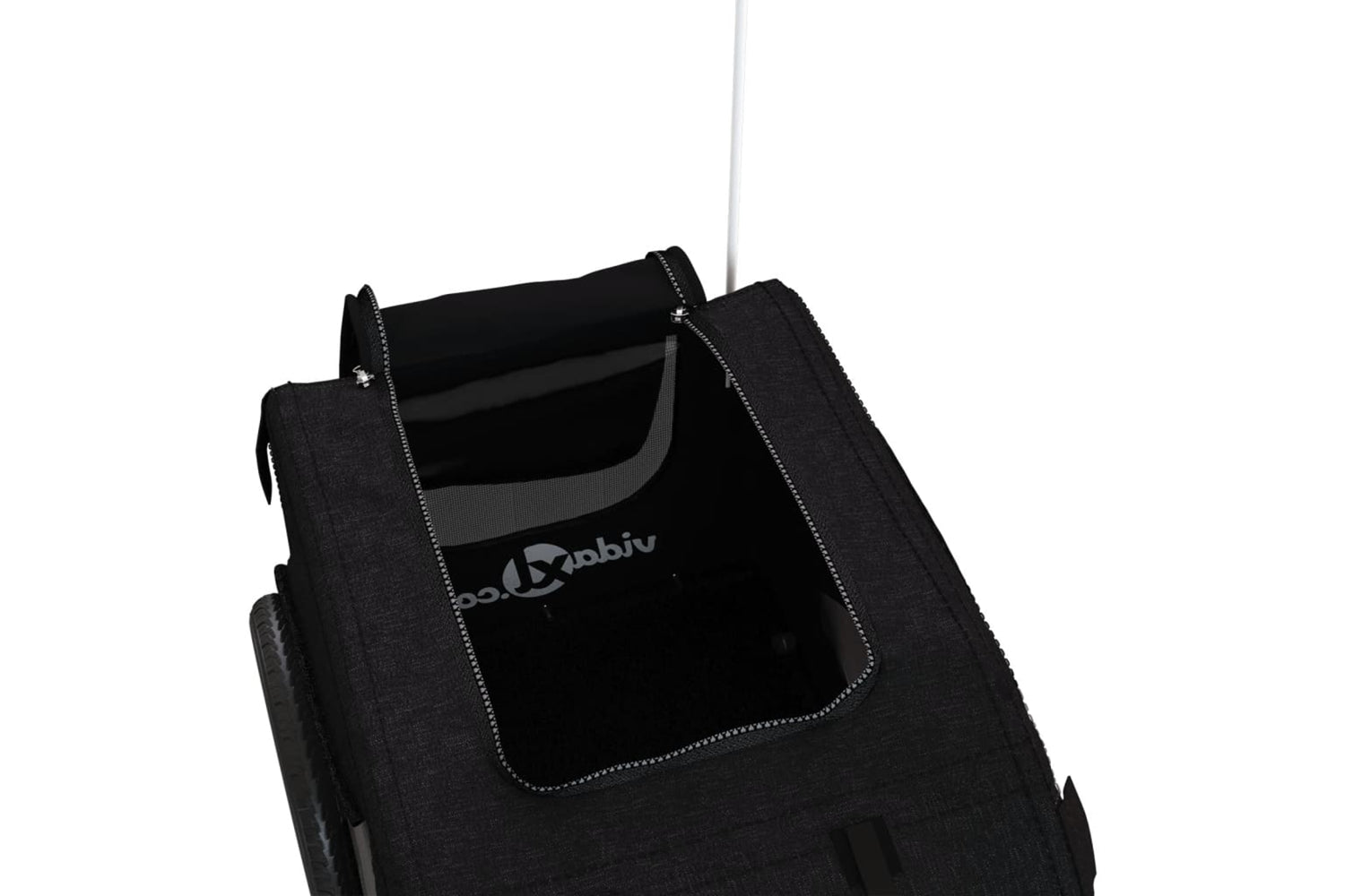 Vidaxl 93884 Pet Bike Trailer Black Oxford Fabric And Iron-9