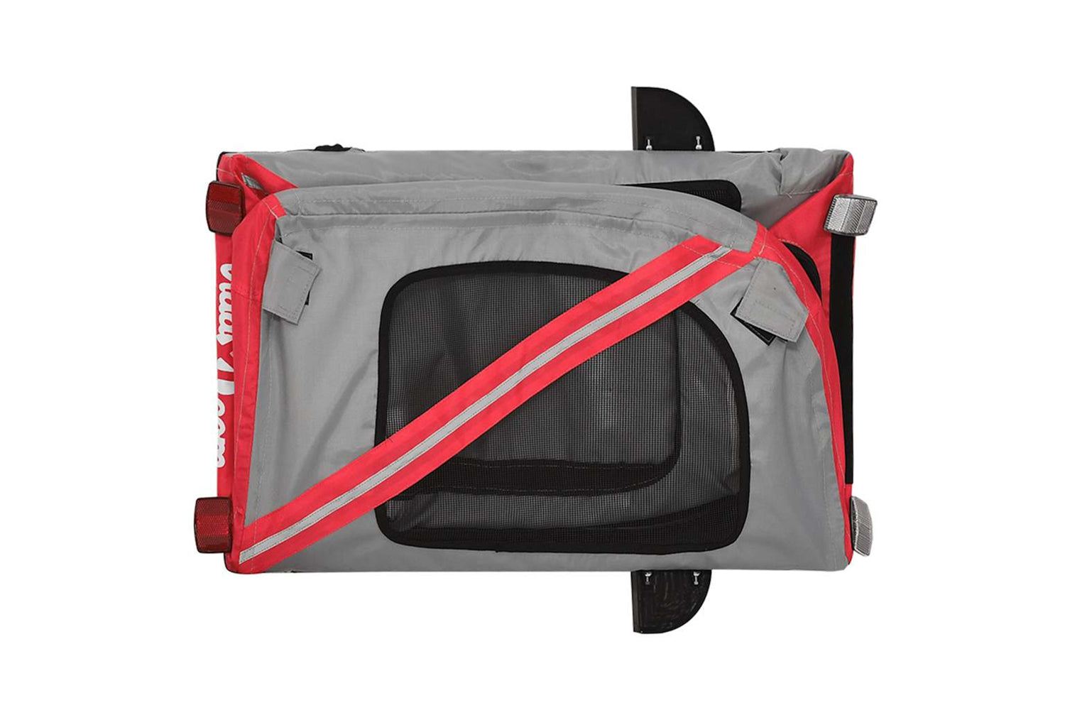 Vidaxl 93866 Pet Bike Trailer Red And Grey Oxford Fabric And Iron-9
