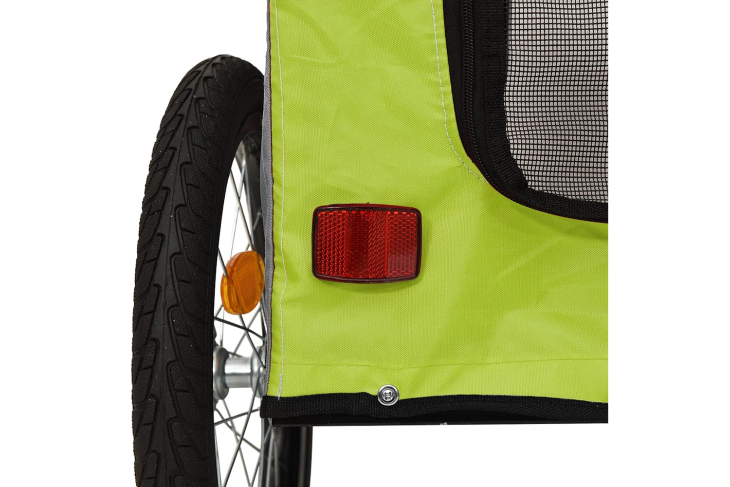 Vidaxl 93836 Pet Bike Trailer Green And Grey Oxford Fabric And Iron-9