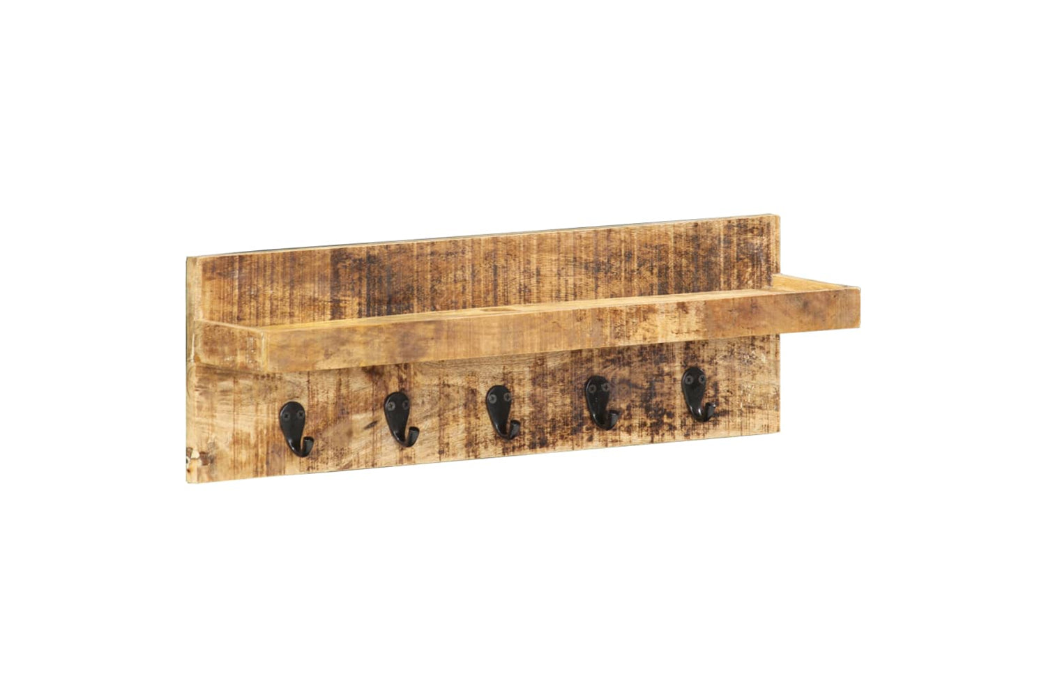 vidaXL 286469 Wall Mounted Coat Rack 60x15x20cm Solid Rough Mango Wood-10