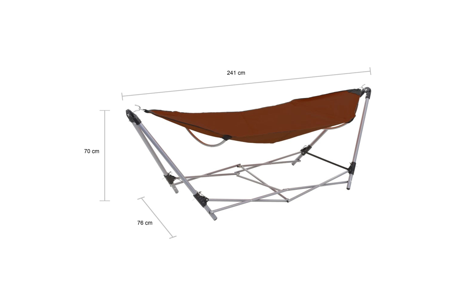 Vidaxl 44367 Hammock With Foldable Stand Brown-10