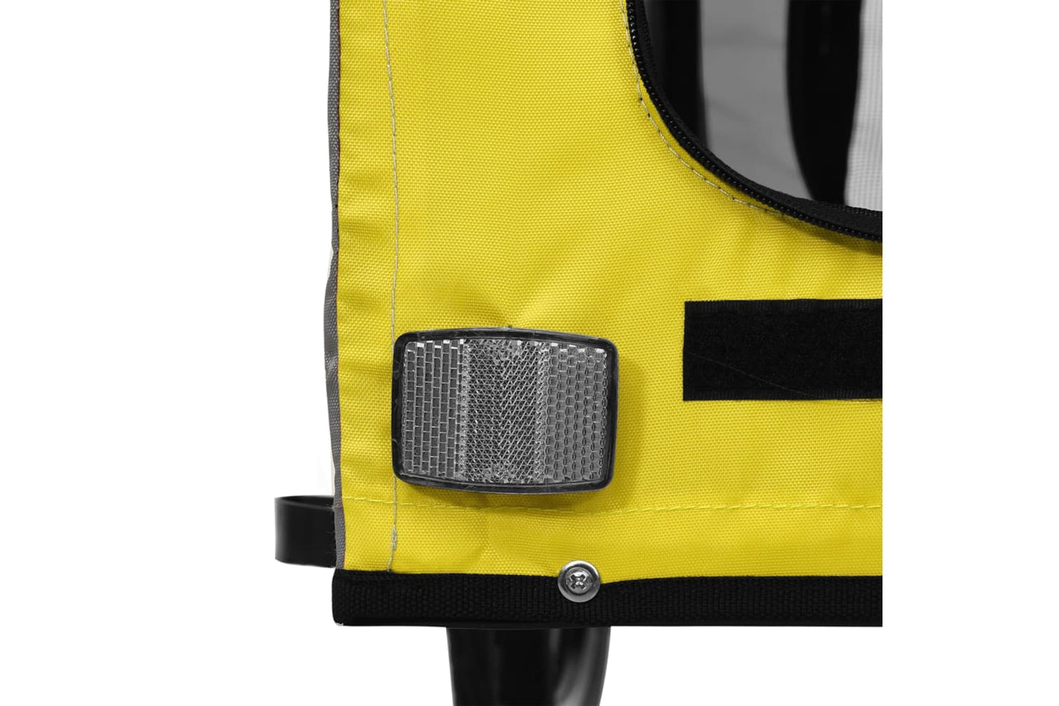 Vidaxl 93868 Pet Bike Trailer Yellow And Grey Oxford Fabric And Iron-9