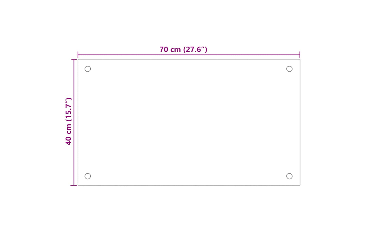 Vidaxl Kitchen Backsplash Transparent 70 X 40 Cm Tempered Glass-9