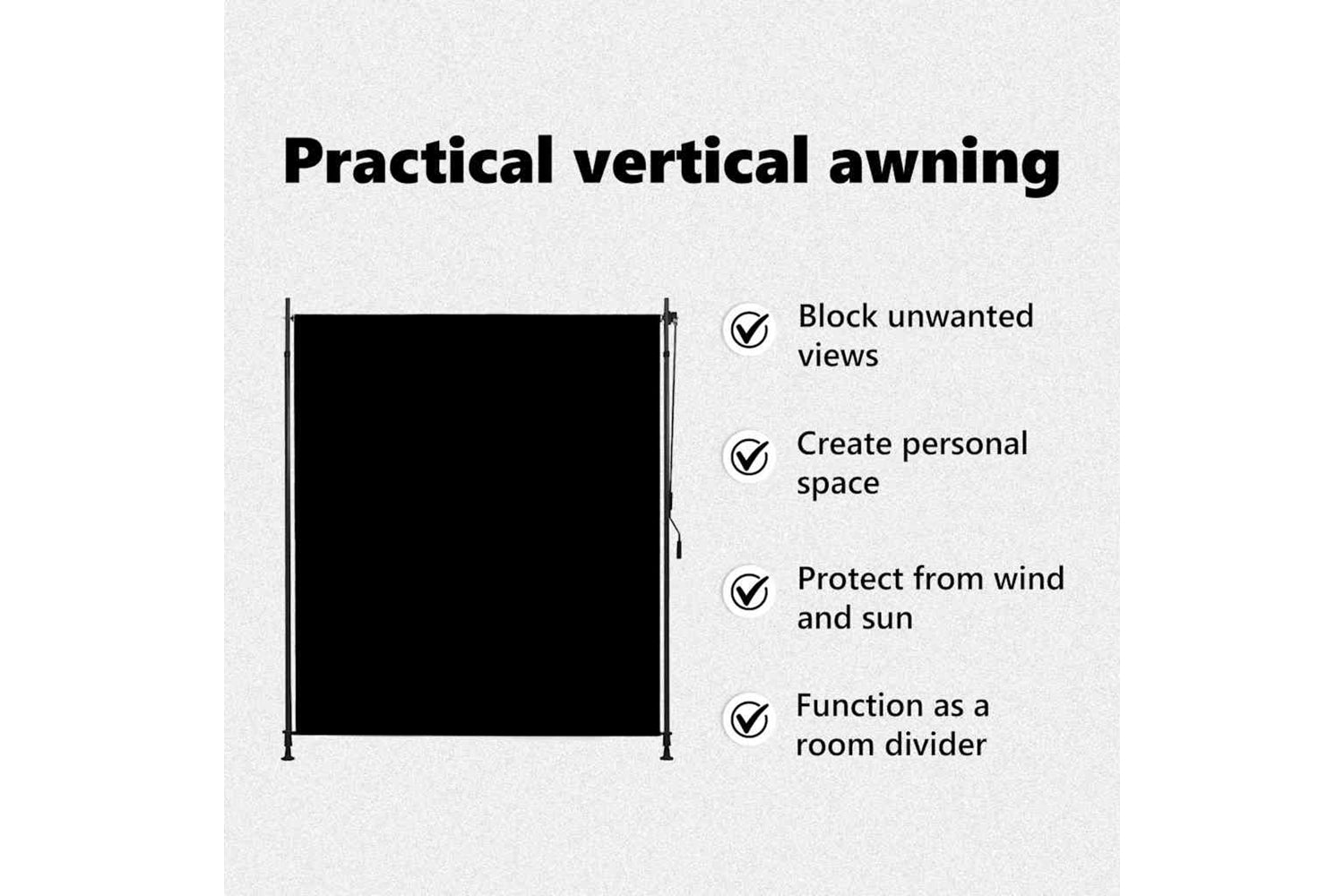 Vidaxl Outdoor Roller Blind 200x270 Cm Anthracite-10
