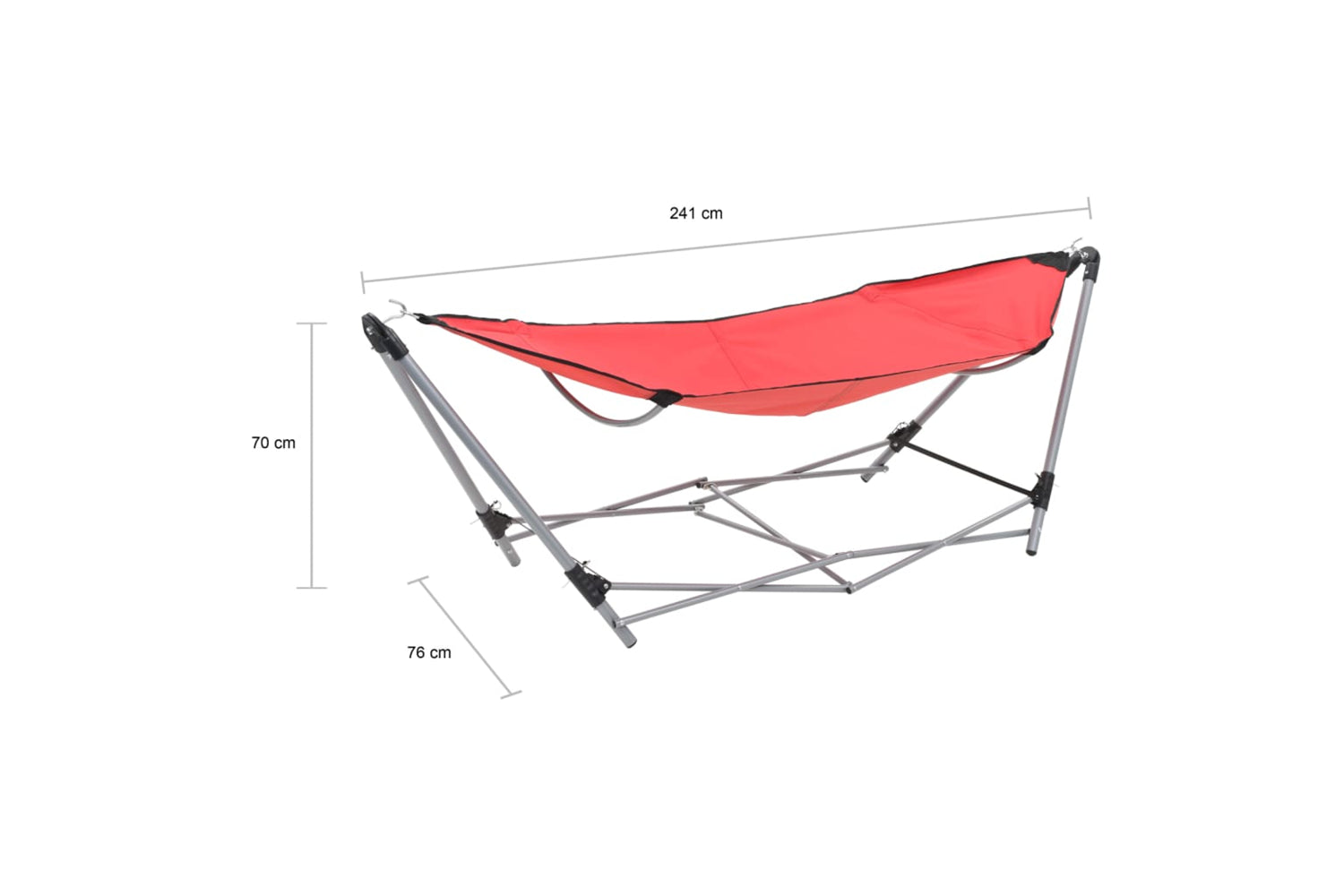 Vidaxl 44364 Hammock With Foldable Stand Red-10