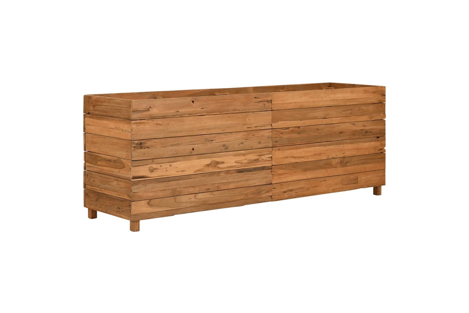 vidaXL Raised Bed 150x40x55cm Recycled Teak Wood And Steel-10