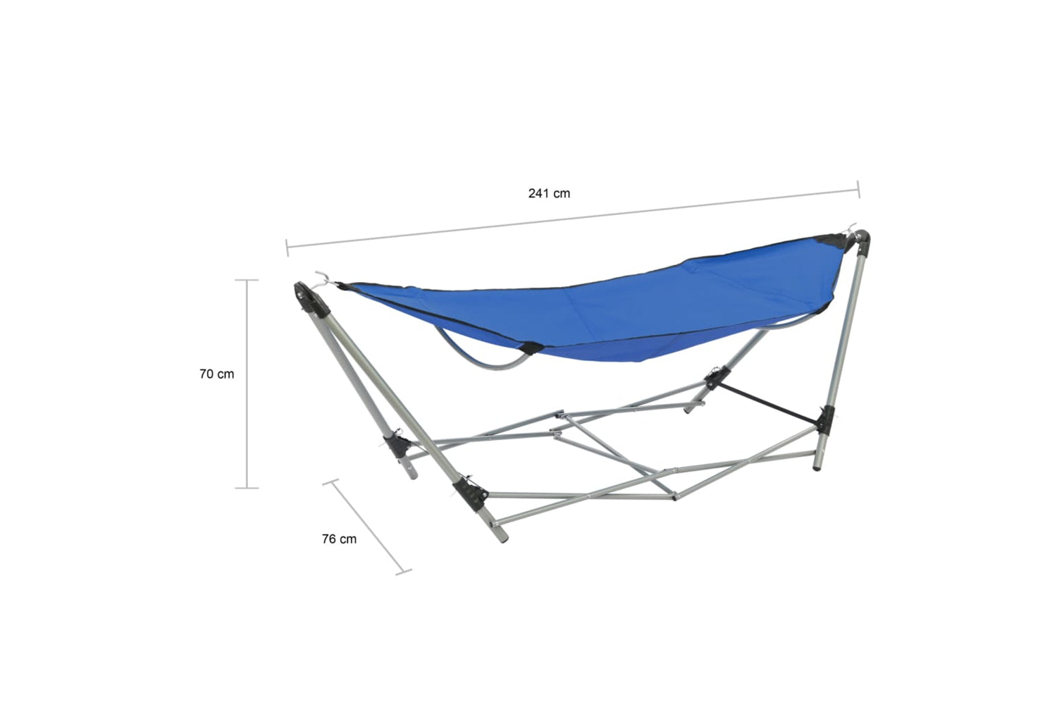 Vidaxl 44363 Hammock With Foldable Stand Blue-10