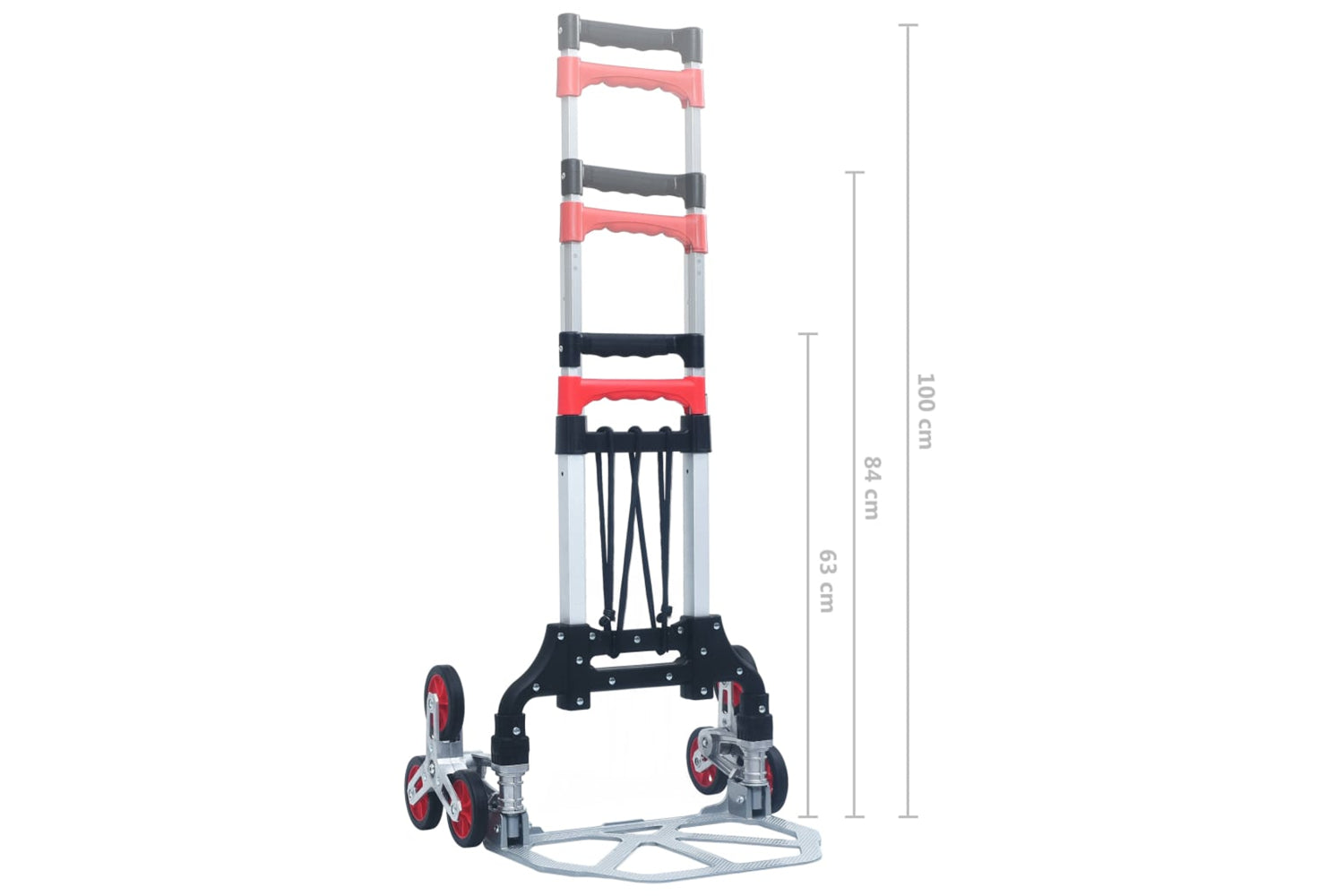 Vidaxl 146445 Foldable Stair Transport Trolley 70 Kg Aluminium Sliver-10