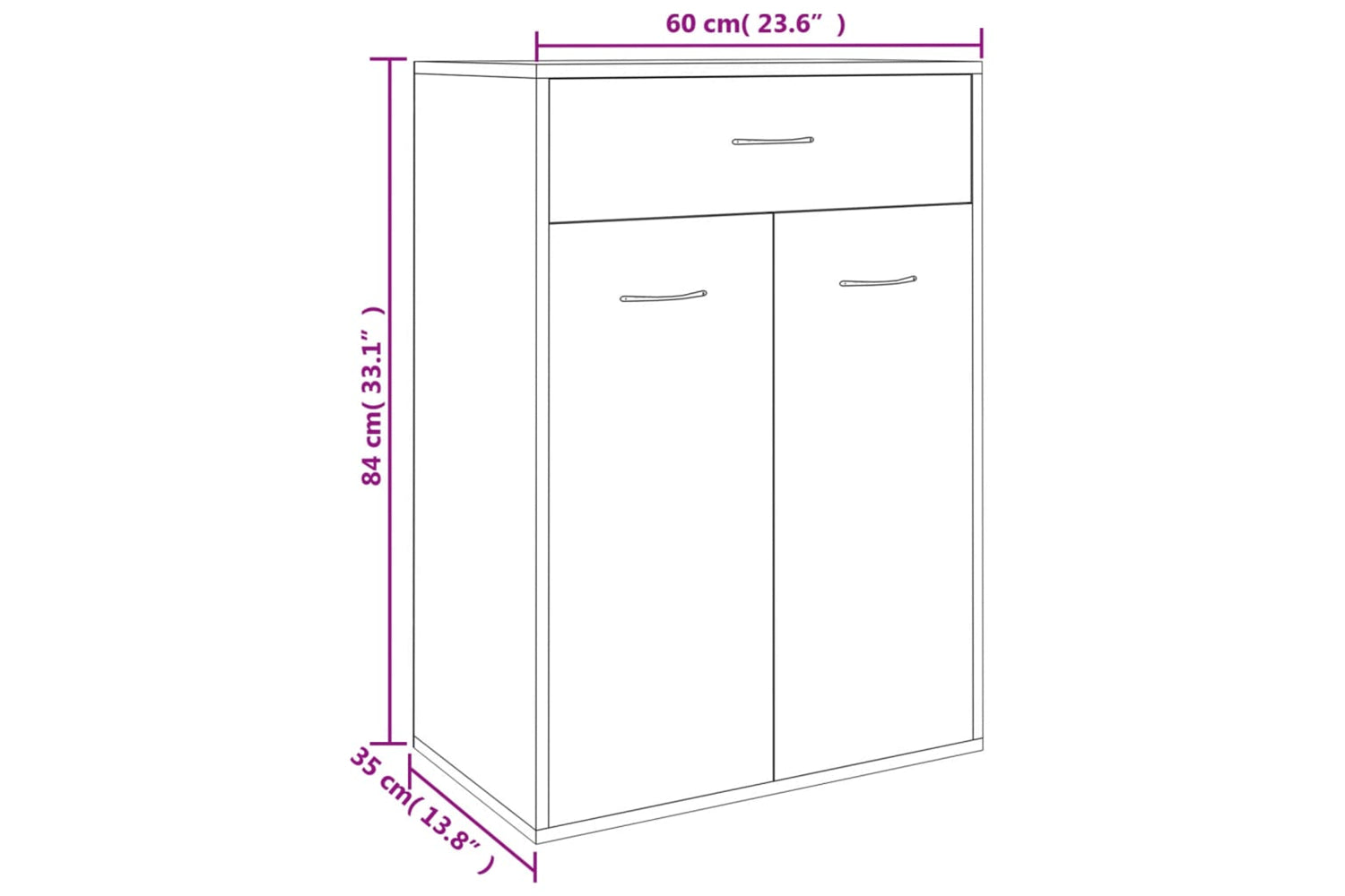 vidaXL 801074 Shoe Cabinet Sonoma Oak 60x35x84cm Engineered Wood-9