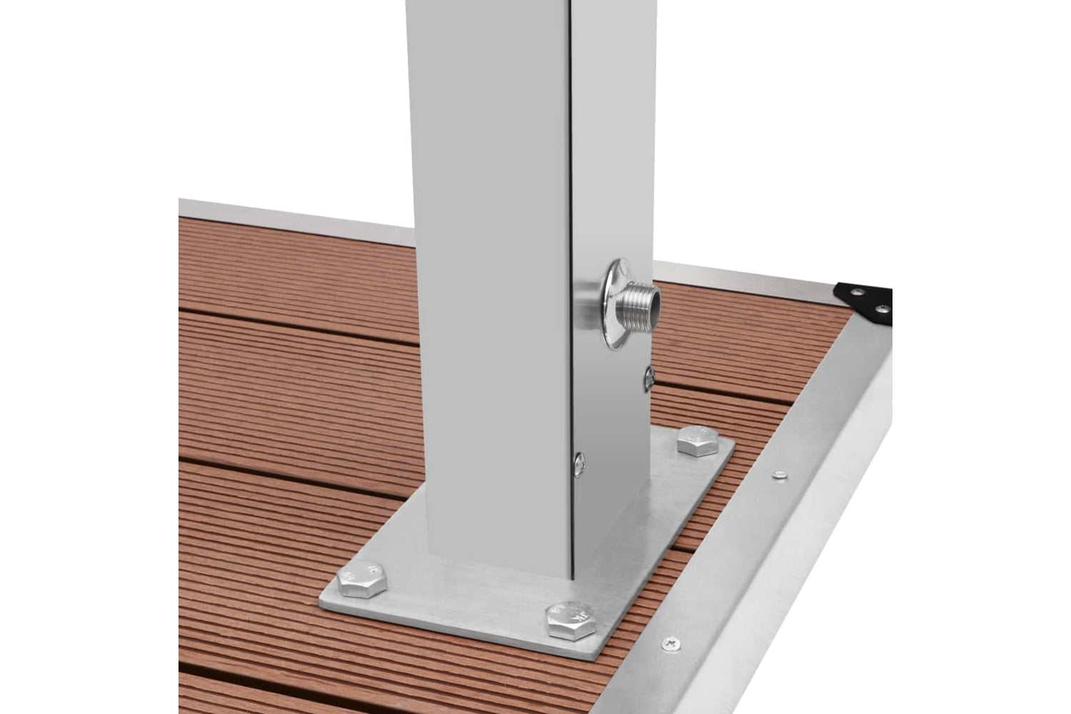 Vidaxl 3051285 Outdoor Shower With Tray Wpc Stainless Steel-10