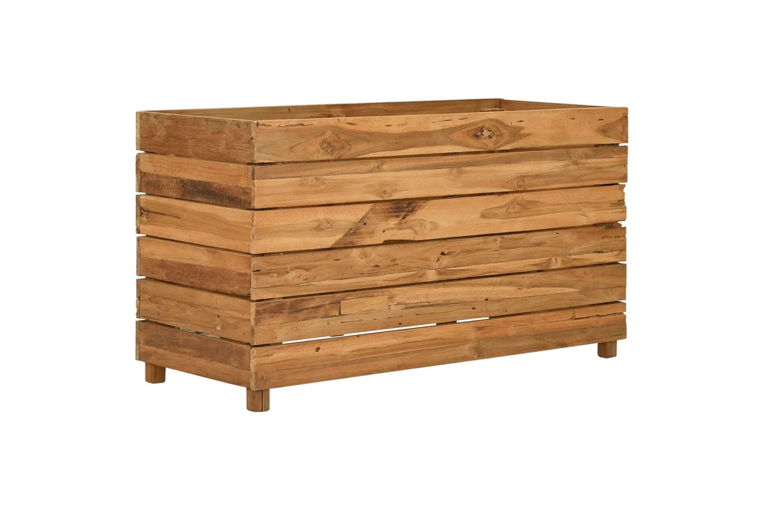 vidaXL Raised Bed 100x40x55cm Recycled Teak Wood And Steel-10