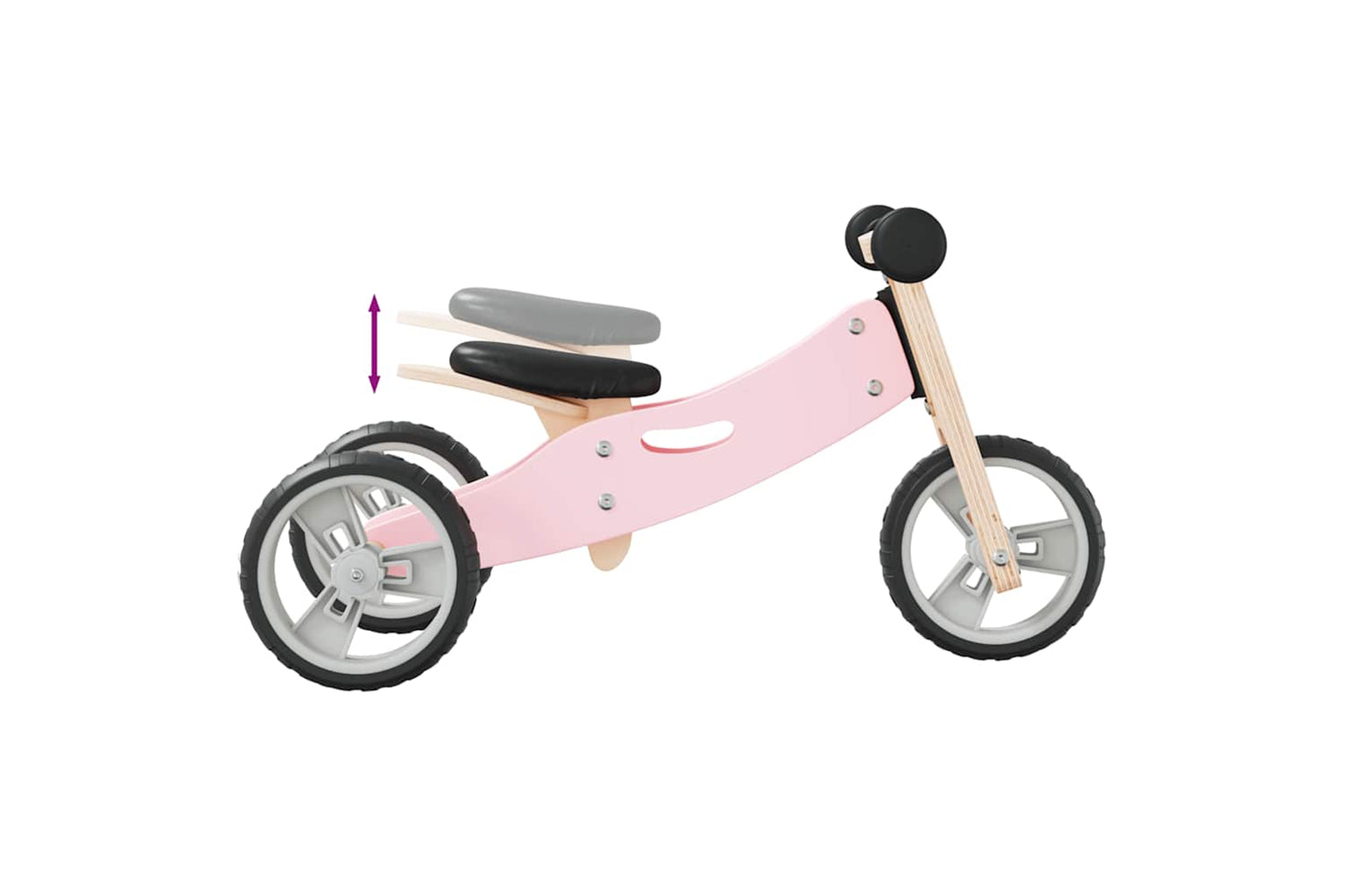 Vidaxl Balance Bike For Children 2-in-1 Pink-9