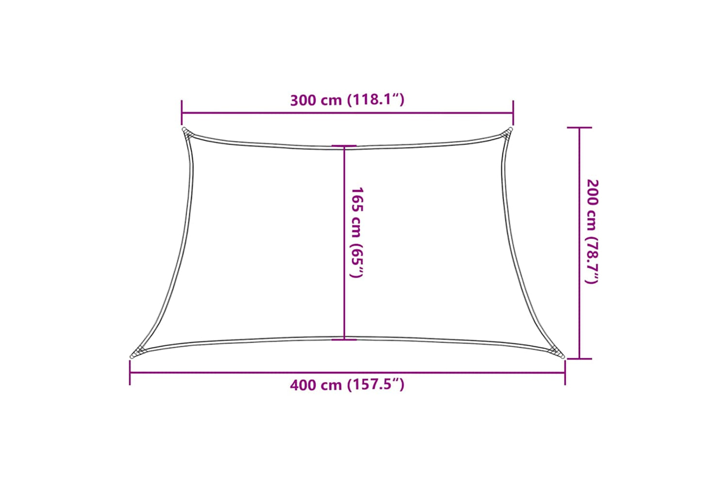 vidaXL 311653 Sunshade Sail 160 G/mÂ² Red 3/4x2 M Hdpe-9