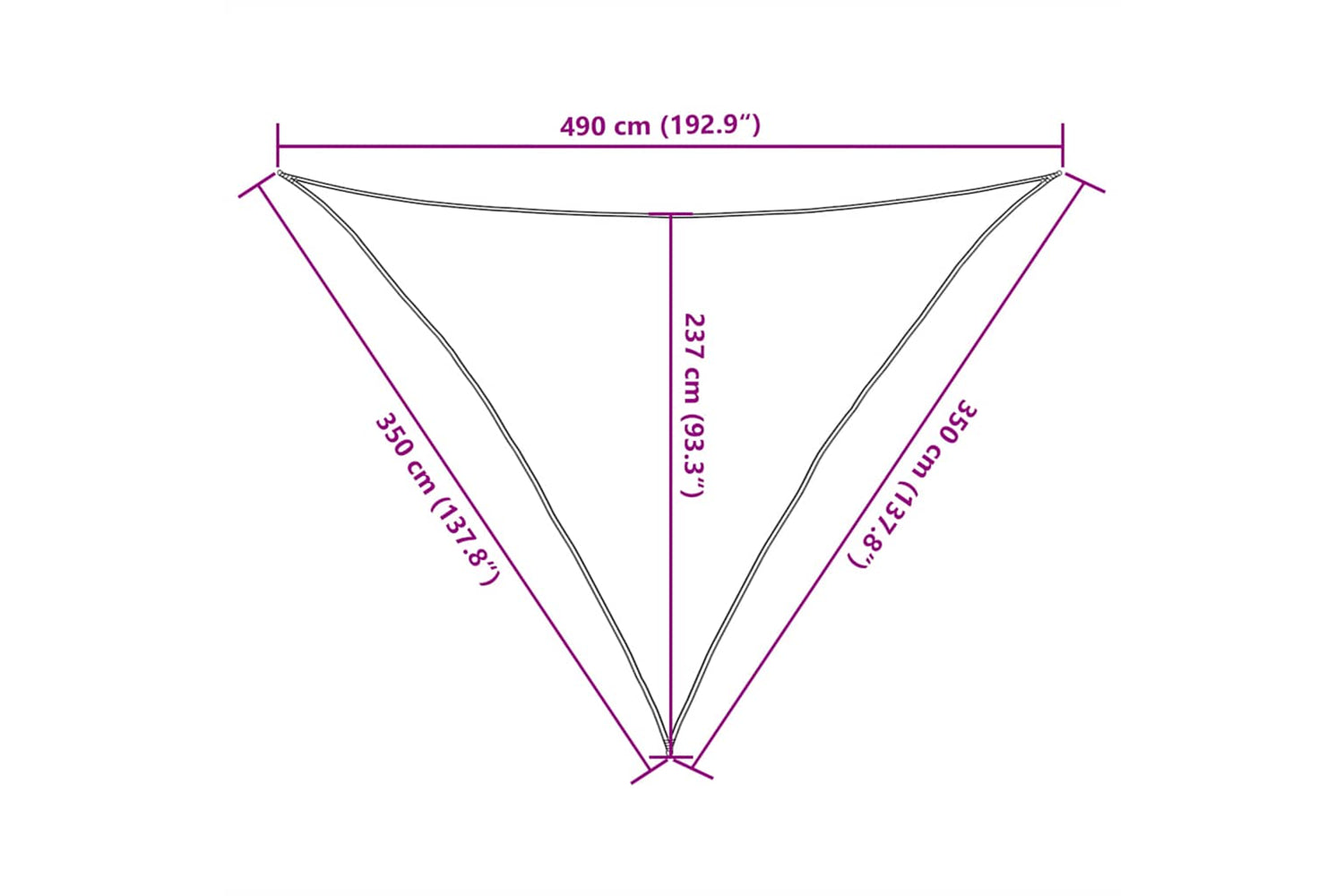 vidaXL 311642 Sunshade Sail 160 G/mÂ² Red 3.5x3.5x4.9 M Hdpe-9