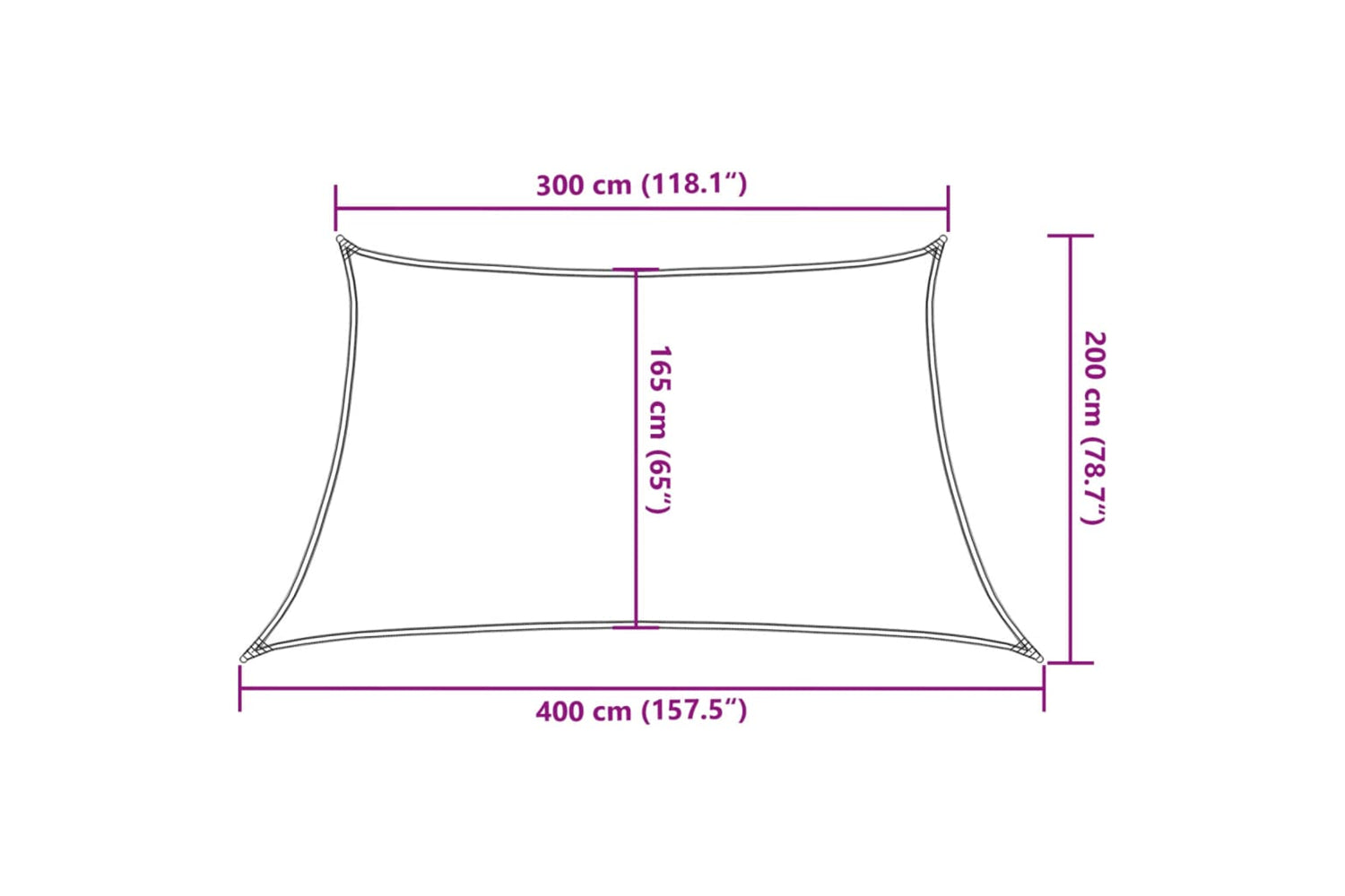 vidaXL 311763 Sunshade Sail 160 G/mÂ² Black 3/4x2 M Hdpe-9