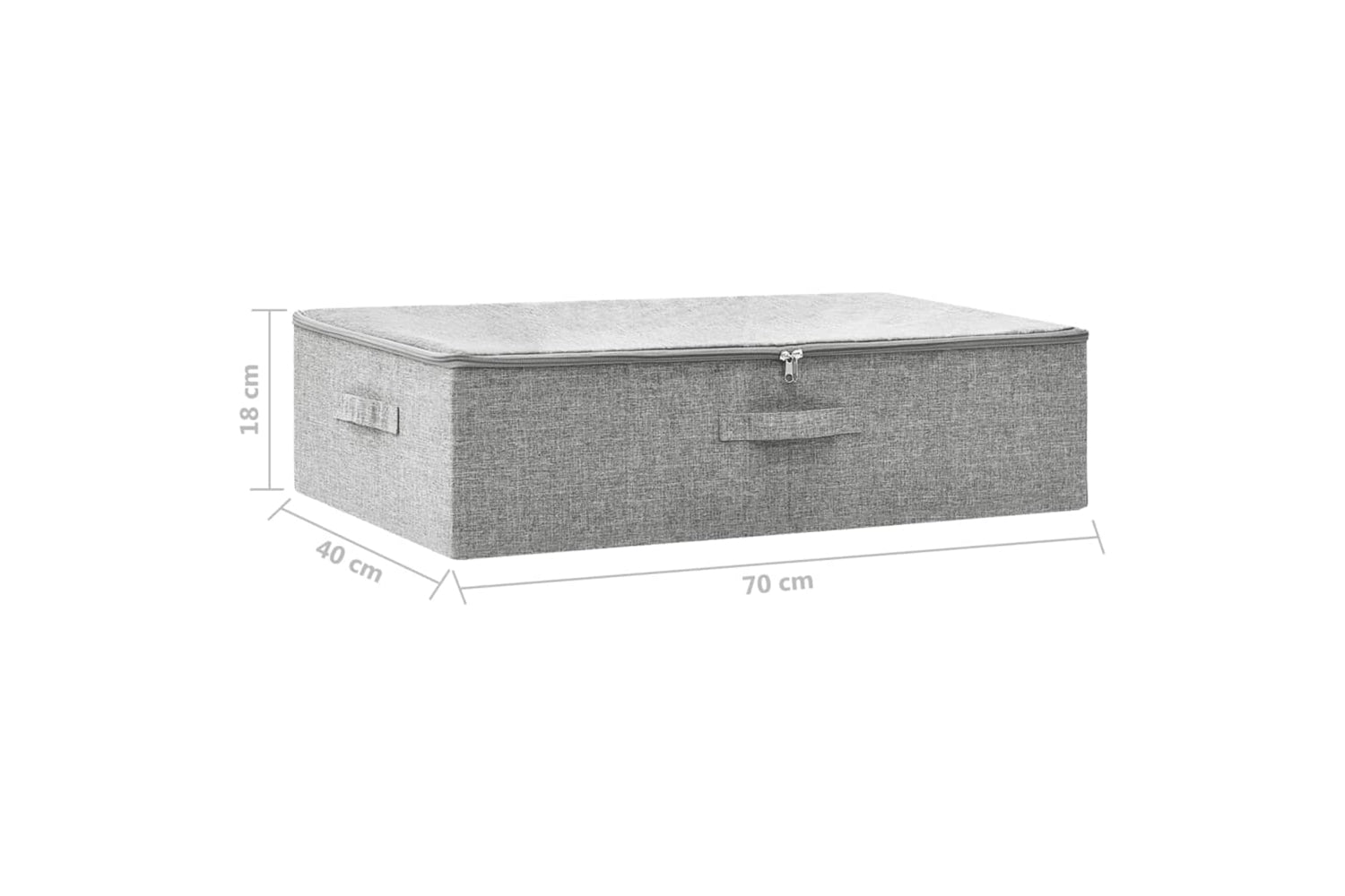 vidaXL 332905 Storage Box Fabric 70x40x18cm Grey-9
