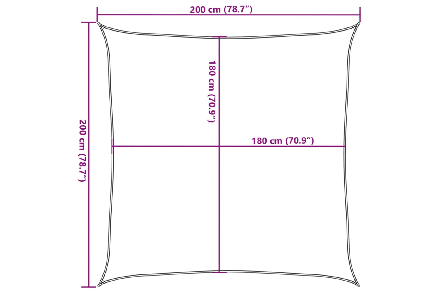 vidaXL 311767 Sunshade Sail 160 G/mÂ² Brown 2x2 M Hdpe-9